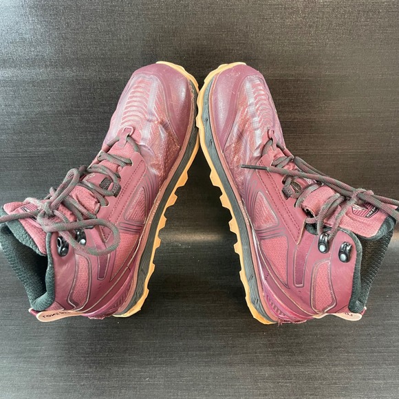Altra Lone Peak 4 Mid Womens 9.5 Outdoor Hiking Trail Running Maroon Red Boots - Picture 9 of 9